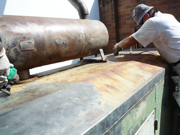 Commercial Painter: metal prep work in Parramatta